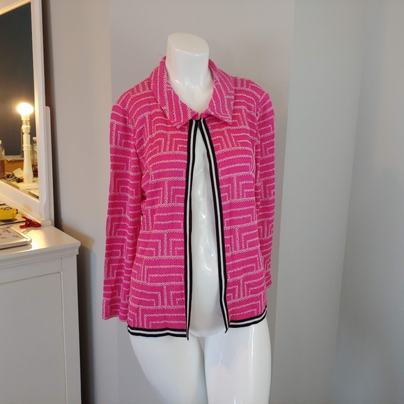 Ming Wang Jackets & Blazers - Womens L Ming Wang cardigan sweater jacket pink
